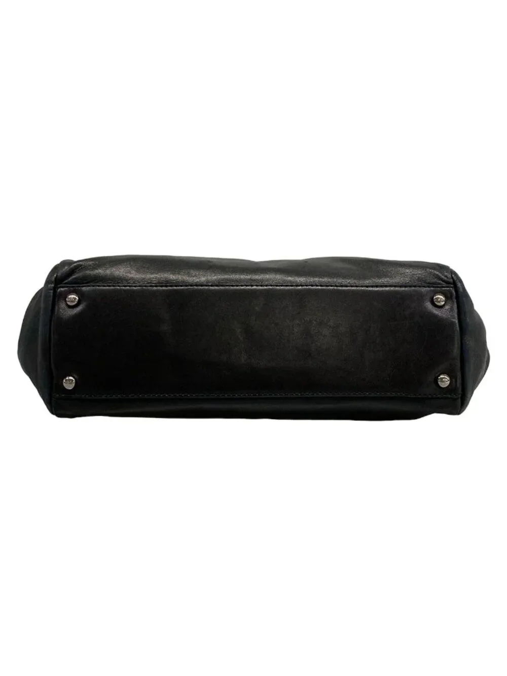 Chanel Shoulder Bag Black Chain Silver Logo Flap Lambskin
